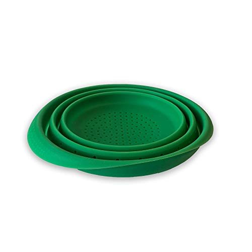 OXO Good Grips Silicone Collapsible Colander, 3.5 Quart, Green