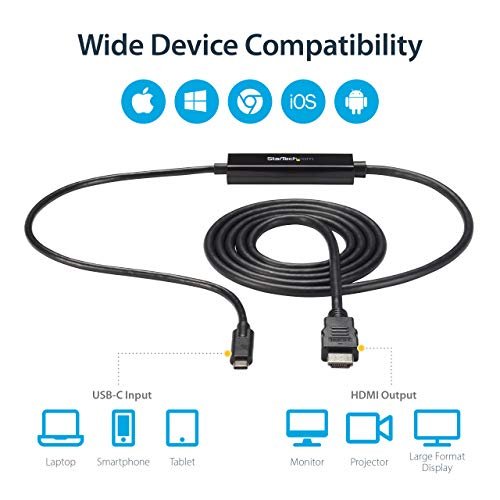 6ft USB C to HDMI Cable 4K 60Hz HDR10 - USB-C Display Adapters, Display &  Video Adapters