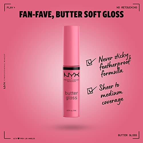 NYX PROFESSIONAL MAKEUP Butter Gloss Non-Sticky Cruelty Free Smooth Lip  Gloss