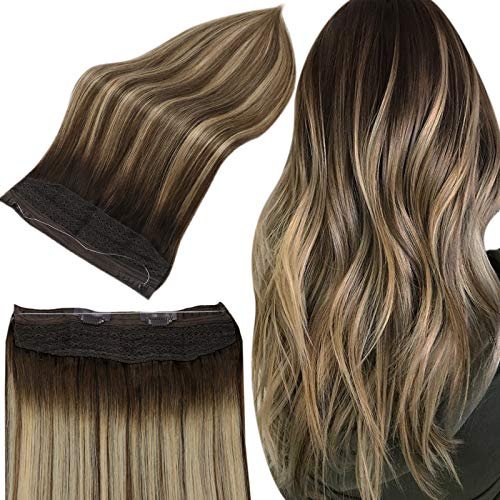 Full Shine Balayage Halo Crown Human Hair Extensions 16 Inch Remy Human Hair  Color 2 Fading To 3 And 27 Honey Blonde Secret Halo Extensions 80 Grams -  Shop Imported Products from USA to India Online - iBhejo