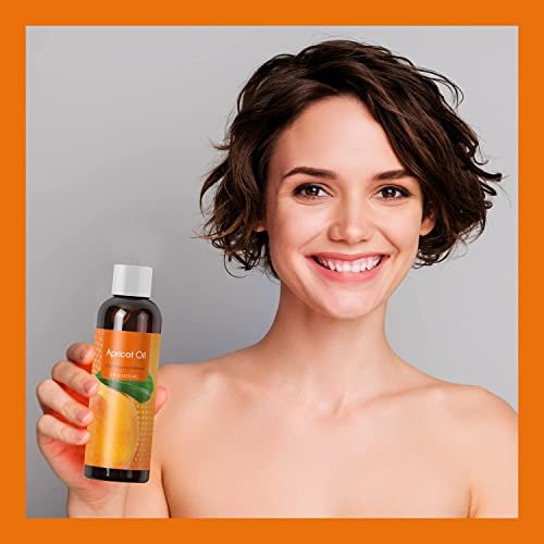 Apricot Oil For Hair Skin And Nails - Nourishing Pure Apricot Kernel Oil  For Deeply Hydrating Anti Aging Skin Care - Lightweight Fast Absorbing Body  - Imported Products from USA - iBhejo