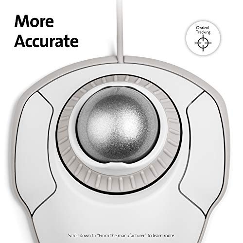 Kensington Orbit Trackball Mouse With Scroll Ring (White