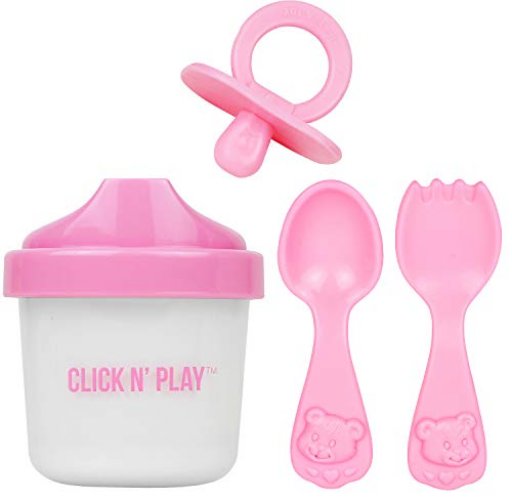 Click N' Play Magic Disappearing Sippy Cup & Doll Pacifier Set, Baby Doll  Bottle With Milk, Accessories For Kids Ages 2-4, Pink - Imported Products  from USA - iBhejo