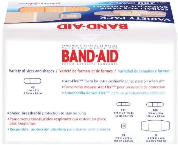 Band-Aid Brand Adhesive Bandages Variety Pack 280-Count Assorted