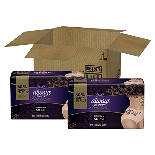Always Discreet Adult Incontinence & Postpartum Underwear For Women, For Sensitive  Skin, Size S/M, Maximum Plus Absorbency, Fragrance-Free, Disposabl -  Imported Products from USA - iBhejo