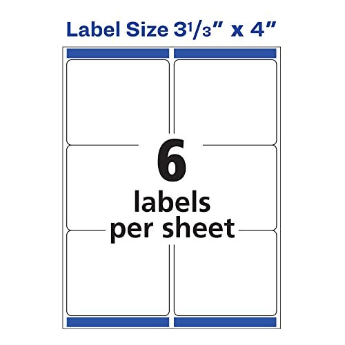 AVERY No Iron Fabric Labels, 0.5x 1.75, Matte White, Handwrite Only, 2  Pack