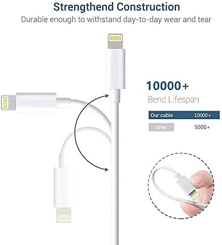 3ft USB Lightning Cable, Apple MFi Certified Charger Cord for iPhone 14 13  12 11 Pro Max SE XS X XR 8 7 Plus iPad Mini Air iPod Touch 7th Generation  AirPods