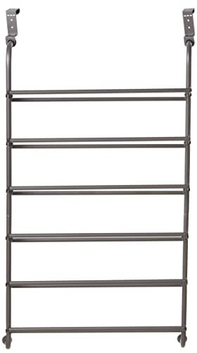 GUNMETAL OVER THE DOOR SHOE RACK