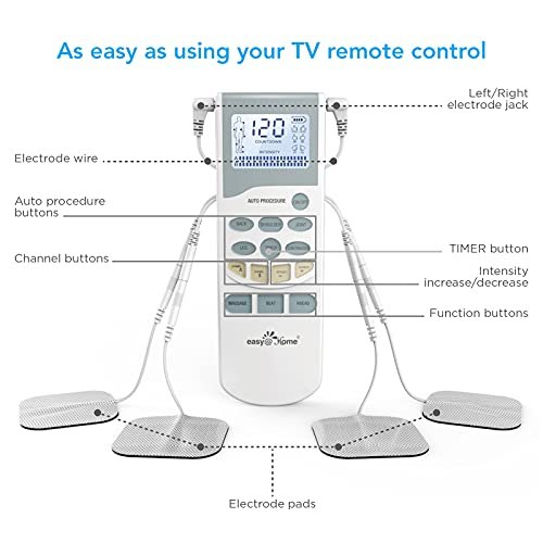 Tens Unit Muscle Stimulator, EasyHome Electronic Pulse Massager,Ems Tens  Machine,Pain Relief Therapy Pain Management Device,Backlit Lcd Display, Otc  - Imported Products from USA - iBhejo