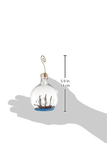 Hampton Nautical Santa Maria Ship in A Glass Bottle 5