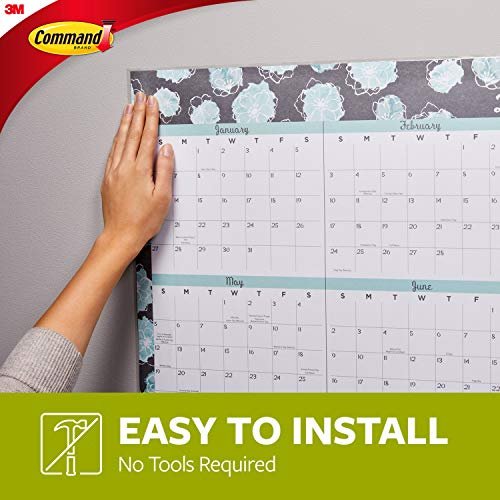  Command Poster Strips, Damage Free Hanging Poster Hangers, No  Tools Wall Hanging Strips for Posters, 60 White Command Adhesive Strips