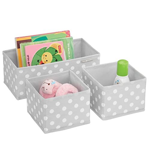 mDesign Fabric Drawer Organizer Bins, Kids/Baby Nursery Dresser, Closet,  Shelf, Playroom Organization, Hold Clothes, Toys, Diapers, Bibs, Blankets