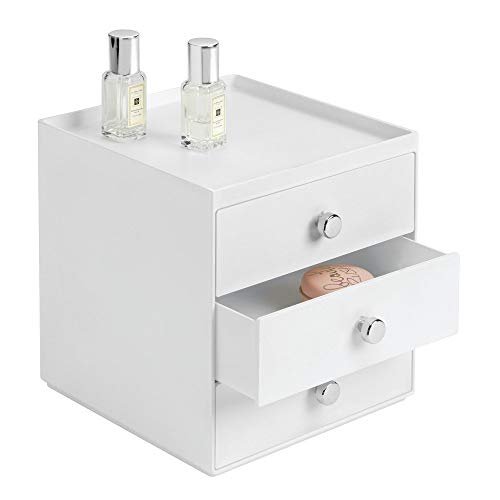 iDesign Clear Clarity Stacking 3 Drawer Organizer for Vanity