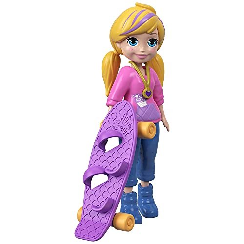 Skateboard Polly a estrenar en caja #NG Mattel Polly Pocket Active Pose Doll 