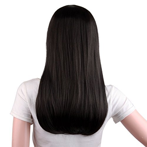 Mapofbeauty 20 Inches 50Cm Flat Bangs And Straight Hair Slightly