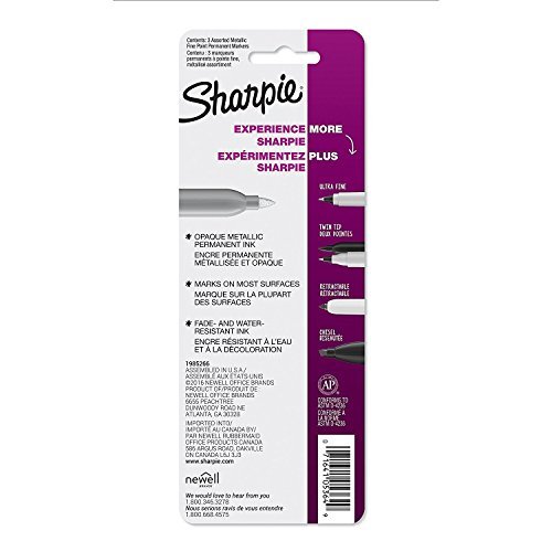  SHARPIE Metallic Permanent Markers, Fine Point, Silver