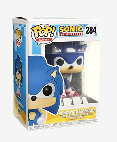Funko Pop! Games: Sonic - Sonic with Emerald Collectible Toy, Blue