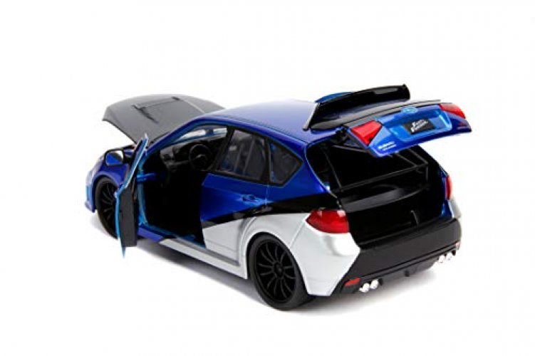  Jada Toys Rubber Tires 1:24 Fast & Furious - Brian's Subaru  Impreza WRX STI, Blue (99514) : Toys & Games