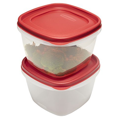 Rubbermaid Easy Find Lids Food Storage Containers, Racer Red, 6-Piece Set