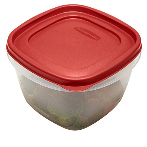 Rubbermaid Easy Find Lids Food Storage Containers, Racer Red, 6-Piece Set