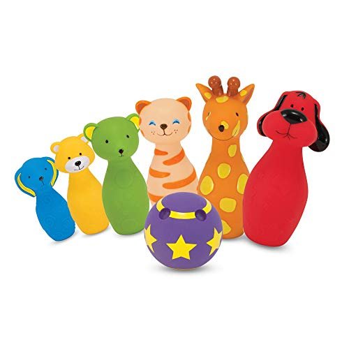 Melissa & doug k's kids bowling friends play set sales and game with 6 pins and convenient carrying case