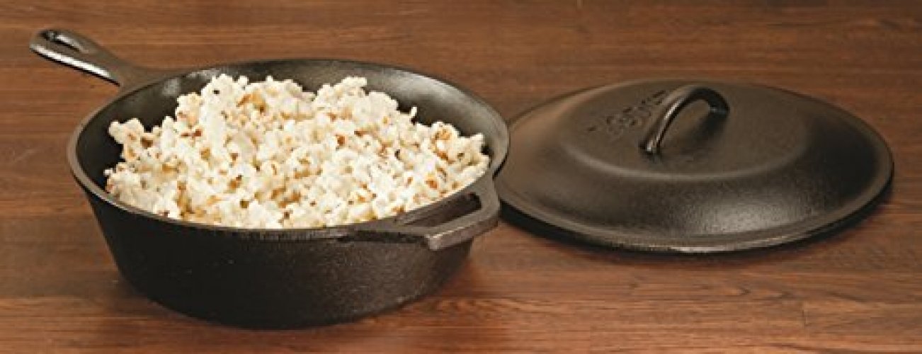 Lodge Pre-Seasoned 9-Inch Skillet & L6SC3 9 Inch Cast Iron Lid