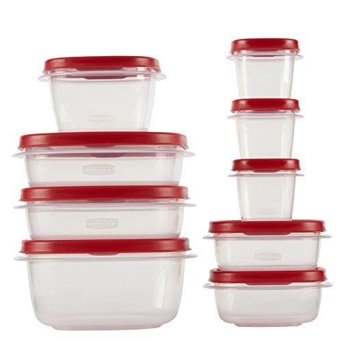 Rubbermaid 18 Piece Plastic Tubs and Totes Set