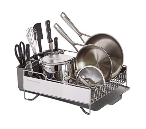 Grey Joseph Joseph 85084 Y-rack Dish Rack Drainboard Set & Cutlery Organizer 