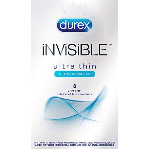 Durex Invisible Condoms  Ultra-Thin Transparent Condoms –