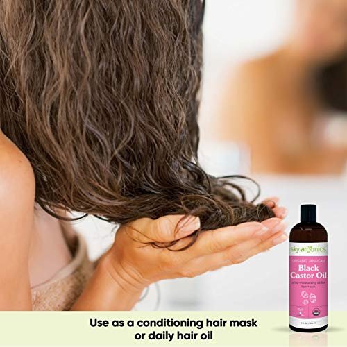 Sky Organics Organic Black Castor Oil For Hair & Skin, 100% Pure &  Cold-Pressed Usda Certified Organic To Moisturize, Nourish & Soften, 8 Fl.  Oz - Imported Products from USA - iBhejo