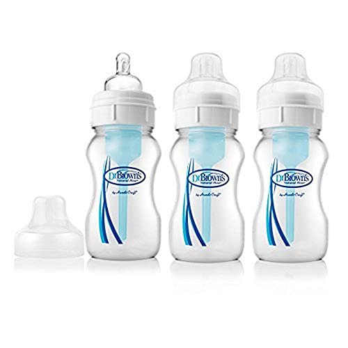 Dr. Brown's Natural Flow Wide-Neck Anti-Colic Baby Bottles - 8oz - 3pk