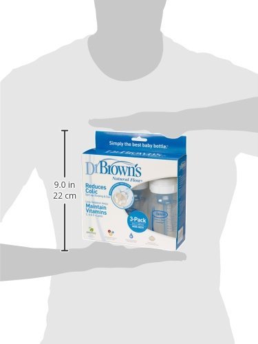  Dr. Brown's Natural Flow Wide-Neck Anti-Colic Baby Bottles -  8oz - 3pk : Baby Bottles : Baby