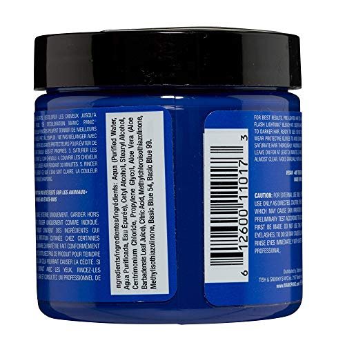 Manic Panic Semi-Permanent Hair Color Cream, Bad Boy Blue, 4 fl oz 