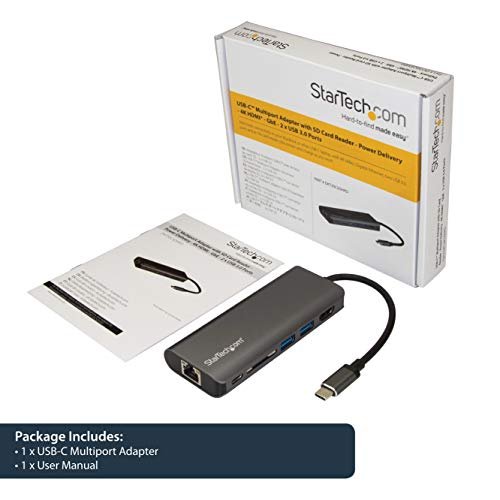 Startech.Com Usb C Multiport Adapter, Portable Usb-C Dock To 4K