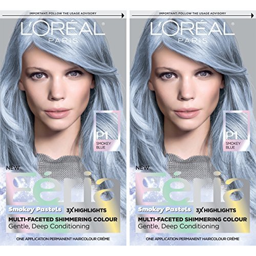 L'Oreal Paris Feria Multi-Faceted Shimmering Permanent Hair Color, Pastels,  Sapphire Smoke, Pack of 2, Hair Dye - Shop Imported Products from USA to  India Online - iBhejo