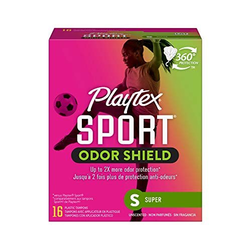 Playtex Sport Odor Shield Tampons, Super Absorbency, Unscented - 16Ct -  Imported Products from USA - iBhejo