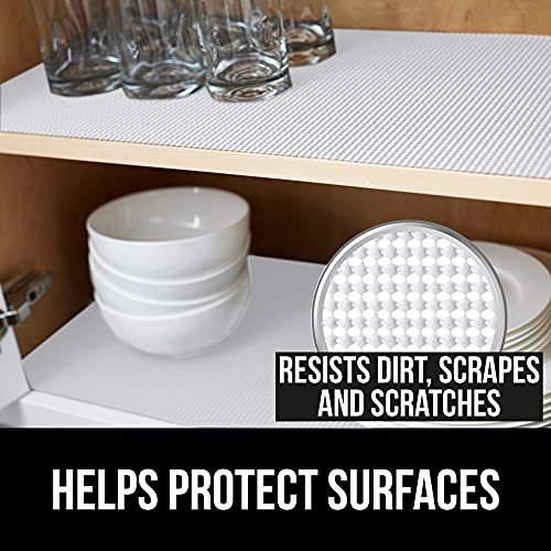 Gorilla Grip Drawer Shelf and Cabinet Liner Thick Strong Grip Non-Adhesive Liners Protect Kitchen Cabinets and Cupboard Bathroom Drawers Easy Install