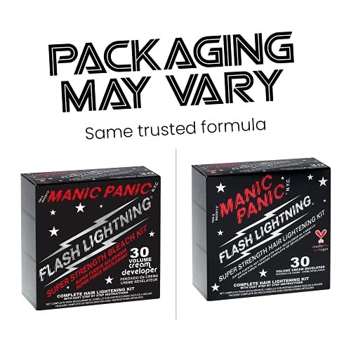 Manic Panic: Flash Lightning Bleach Kit 30 Volume Cream Developer – Fun Box  Monster Emporium