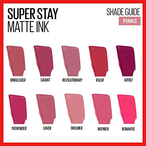 Maybelline New York Super USA Deep Long Products Color, Up Makeup, from To Impact Imported iBhejo Ink Count Matte 16H Stay Wear, Liquid 1 Lipstick High - - Lasting Cranberry, Ruler