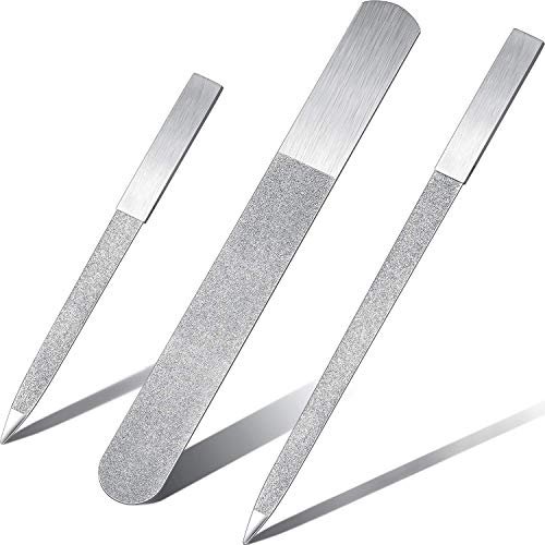 3 Pieces Diamond Nail File Set Stainless Steel Double Side Nail File Metal  Sapphire Buffer File Manicure Files For Salon Home And Travel - Shop  Imported Products from USA to India Online - iBhejo