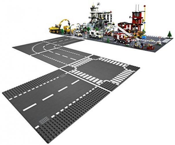 Lego City Town T Junction And Curve Plate 7281 Building Kit