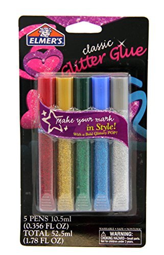 Elmer's Glitter Glue, Classic 6 Fl Oz, Pens, Pencils & Markers
