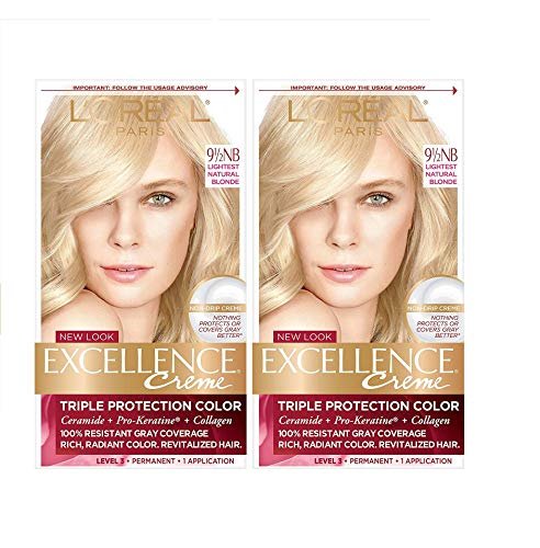 L'Oreal Paris Excellence Creme Permanent Hair Color,  Lightest Natural  Blonde, 100 percent Gray Coverage Hair Dye, Pack of 2 - Shop Imported  Products from USA to India Online - iBhejo