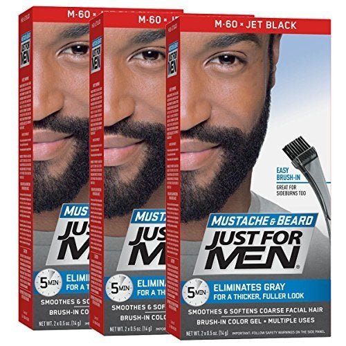 Just For Men Mustache & Beard Color, Beard Coloring For Men, Jet Black  (Pack Of 3) - Shop Imported Products from USA to India Online - iBhejo