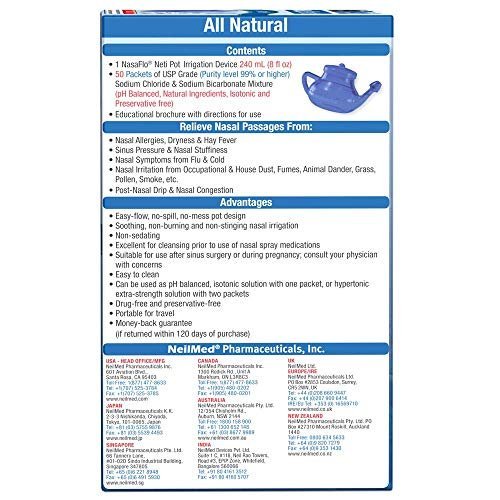 Neilmed Nasaflo Neti Pot Size 50ct