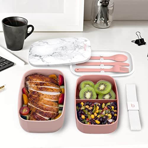 Bentgo Classic - All-In-One Stackable Bento Lunch Box - Modern Style And  Design Includes 2 Containers, Built-In Plastic Utensil Set, And Nylon  Sealin - Imported Products from USA - iBhejo