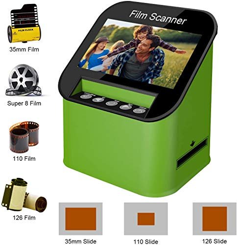 Rybozen Digital Film & Slide Scanner, Converts 35mm, 110 & 126 and Super 8  Films & 8mm Film Negatives & Slides to 22 Megapixel JPEG Images Includes  4.3 Inch TFT LCD Display 