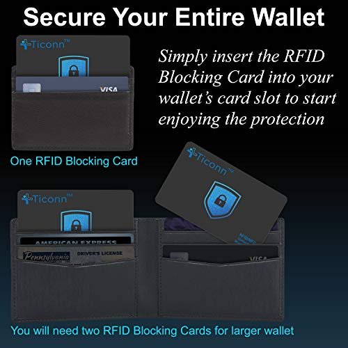 RFID Blocking Card Ultra Slim Contactless NFC Protector Blocker Entire  Wallet