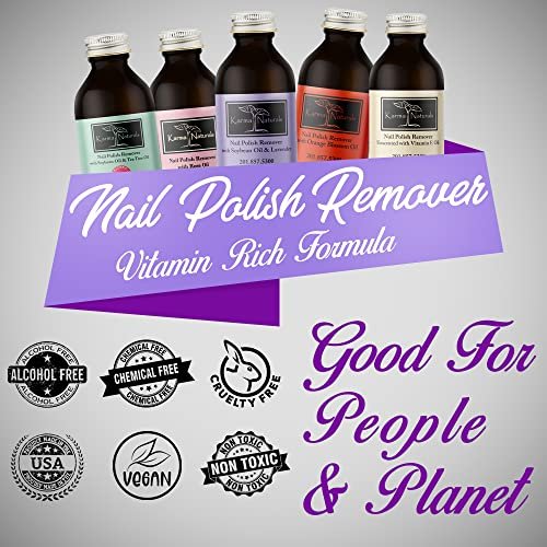 Amazon.com : Karma Organic Nail Polish Remover with Soybean Oil and  Lavender Oil- Non Toxic, Vegan, Cruelty Free, Acetone Free – Nails  Strengthener for Fingernails – 4 fl. Oz : Beauty Products :