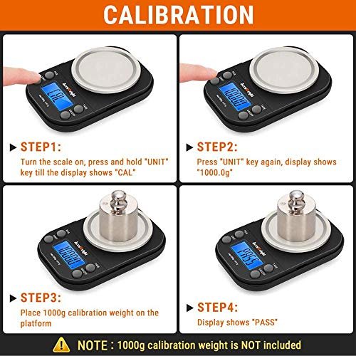 Mini Kitchen Scale Jewelry High Accuracy 1000g/0.1g Electronic